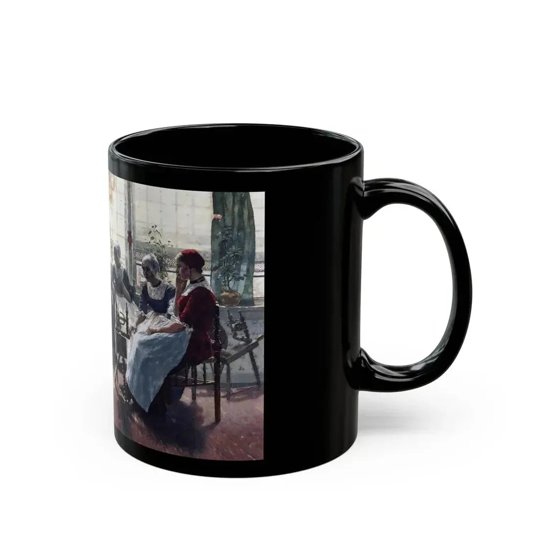 Walter MacEwen (1858-1943) The Ghost Story - Black Coffee Mug - Go Mug Yourself