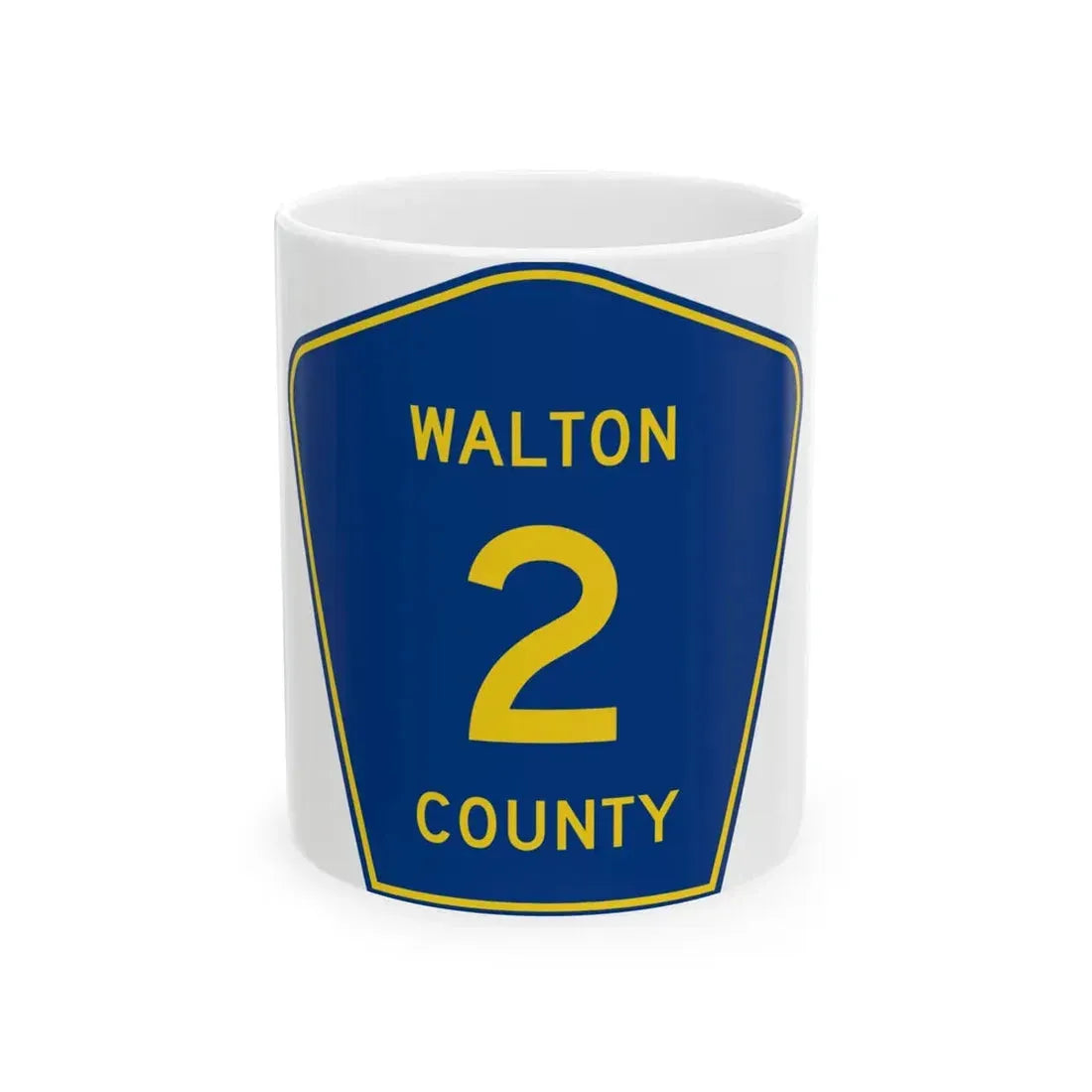 Walton County 2 (Florida) (Road Sign) White Coffee Mug 11oz - Go Mug Yourself