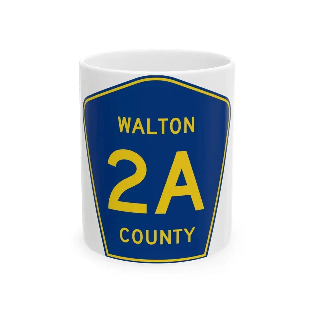 Walton County 2A (Florida) (Road Sign) White Coffee Mug 11oz - Go Mug Yourself