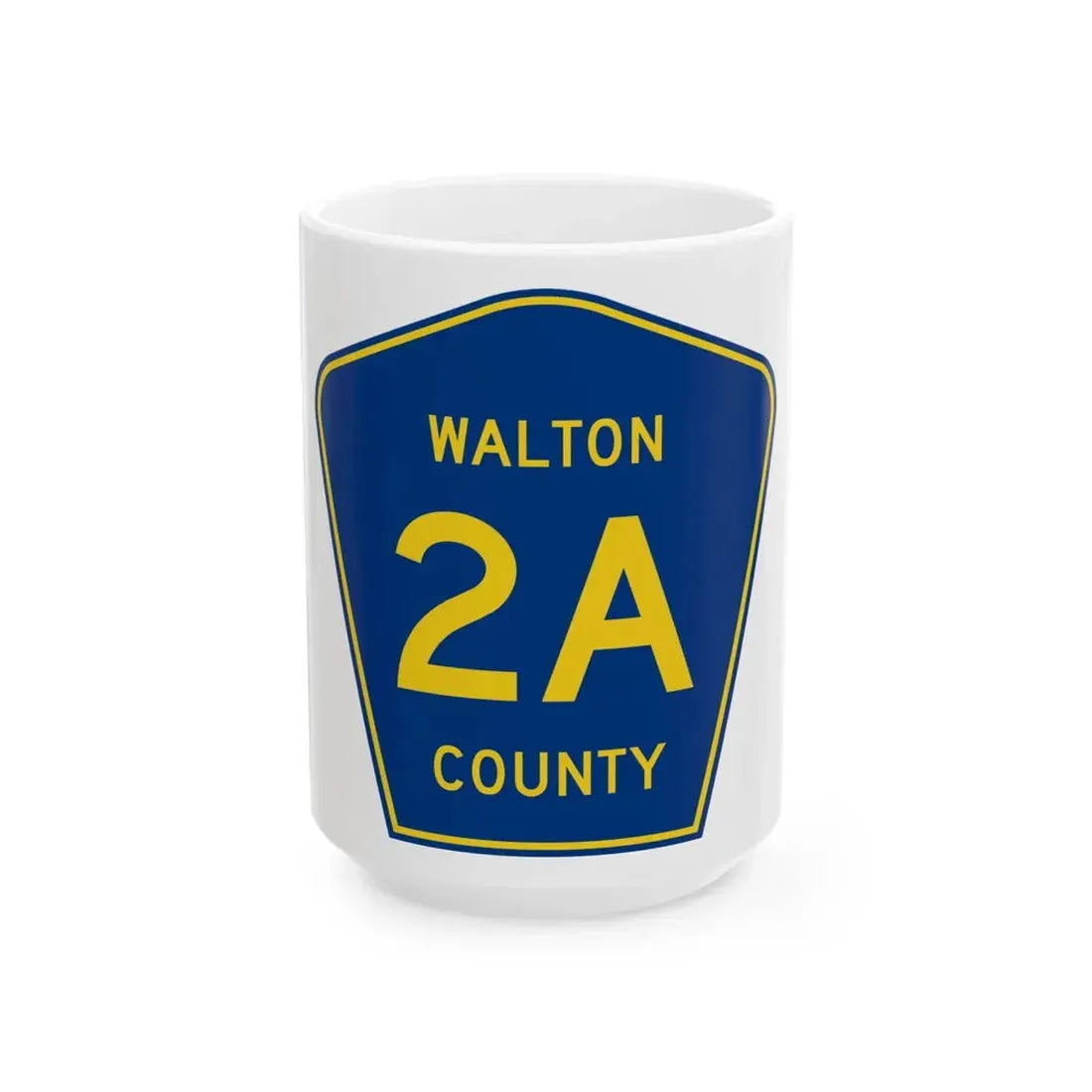 Walton County 2A (Florida) (Road Sign) White Coffee Mug 15oz - Go Mug Yourself