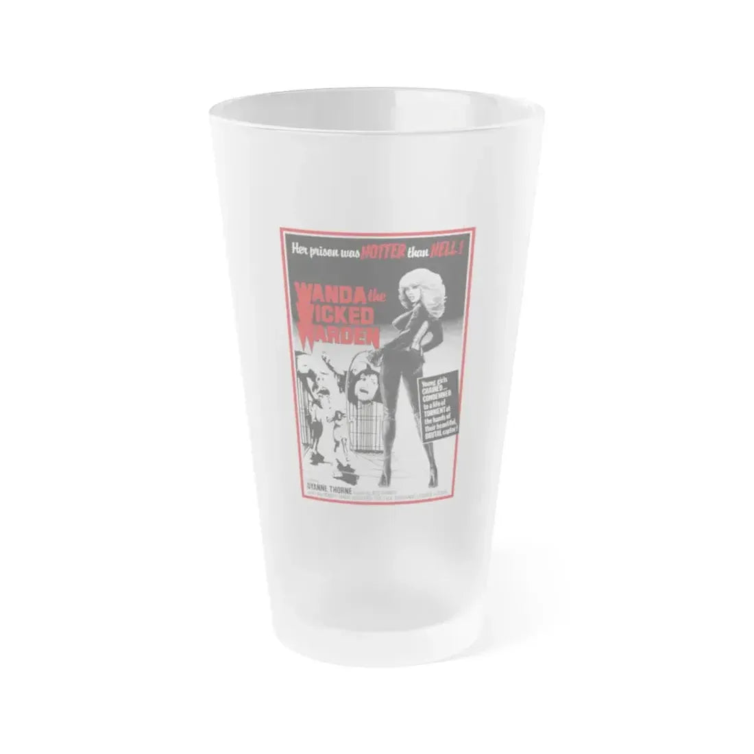 WANDA THE WICKED WARDEN (ILSA THE WICKED WARDEN) 1977 Movie Poster - Frosted Pint Glass 16oz 16oz Frosted - Go Mug Yourself
