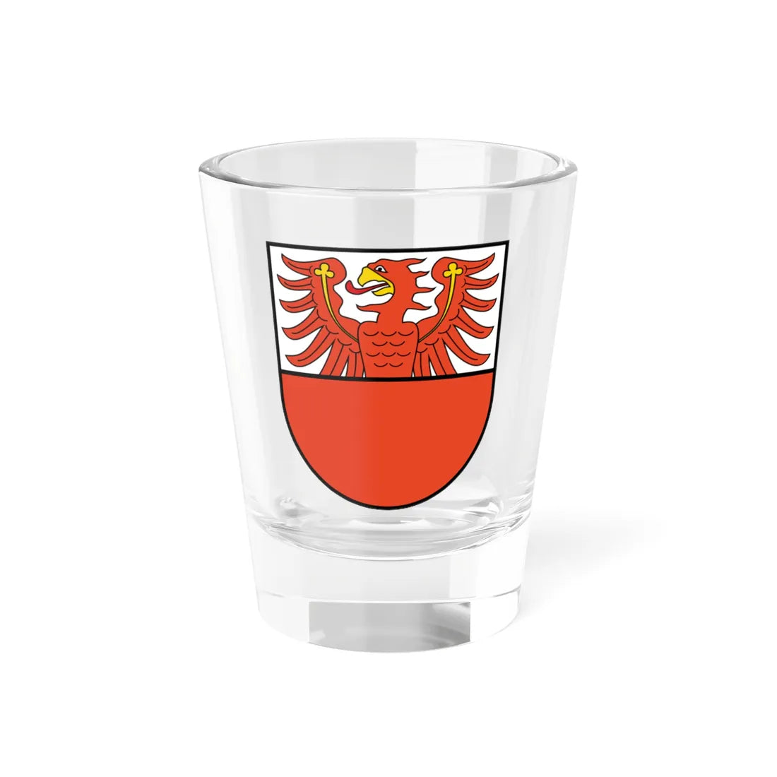 Wappen des Landkreises Oberbarnim (Germany) (Coat of Arms) Shot Glass 1.5oz - Go Mug Yourself