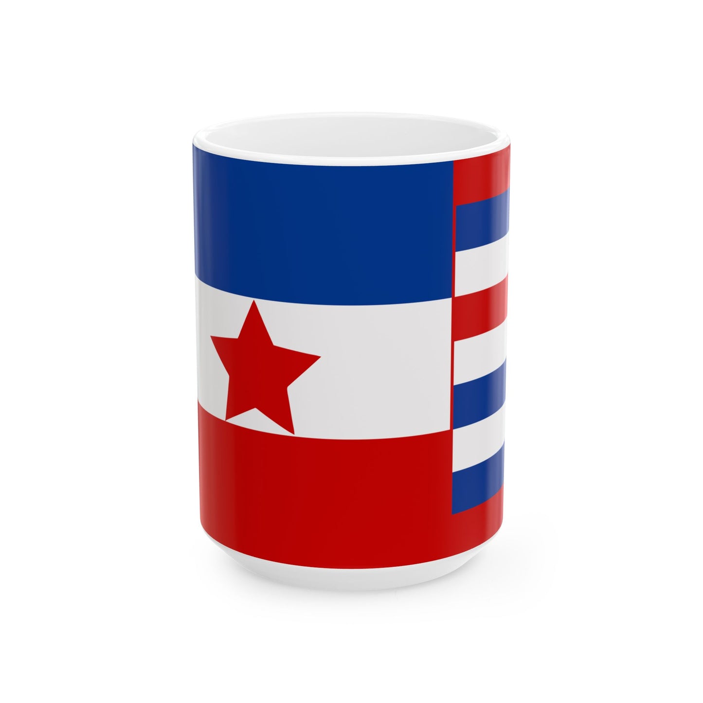 War Ensign of DF Yugoslavia 1942 (Croatia) White Coffee Mug-15oz-Go Mug Yourself