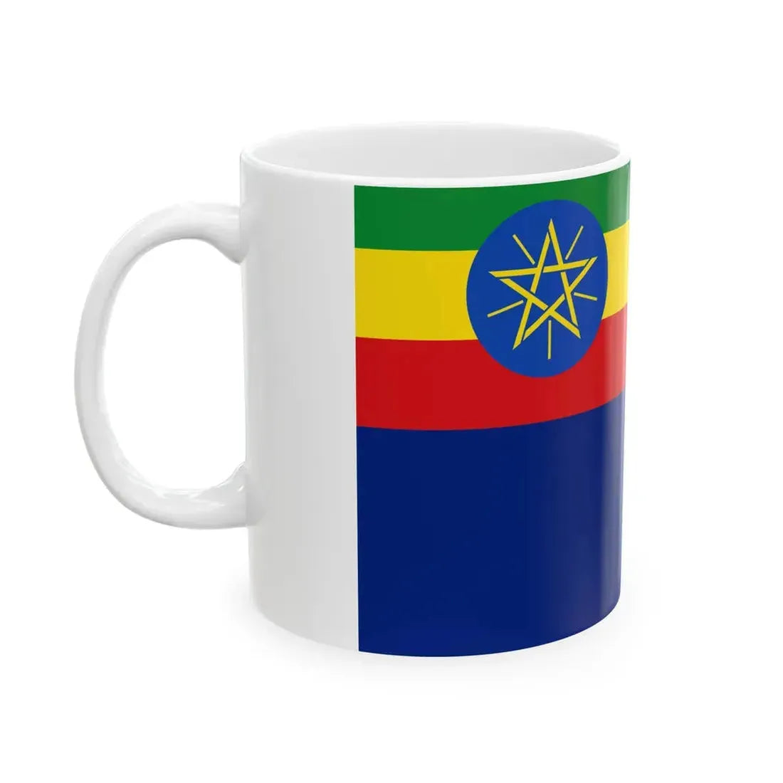 War Ensign of Ethiopia FDRE (Ethiopia) White Coffee Mug - Go Mug Yourself