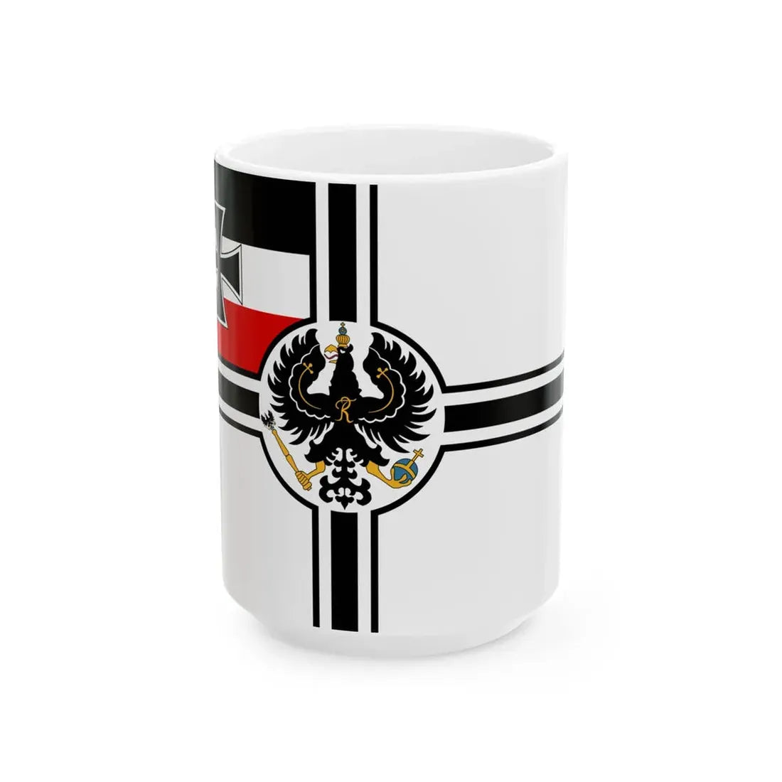 War Ensign of Germany 1867-1892 (Germany) White Coffee Mug 15oz - Go Mug Yourself