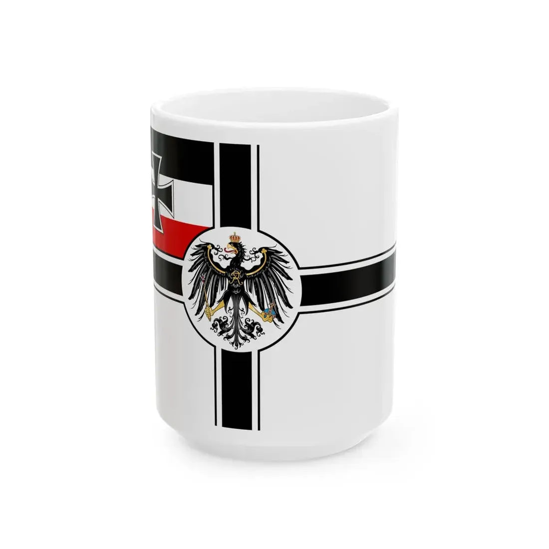 War Ensign of Germany 1892-1903 (Germany) White Coffee Mug 15oz - Go Mug Yourself