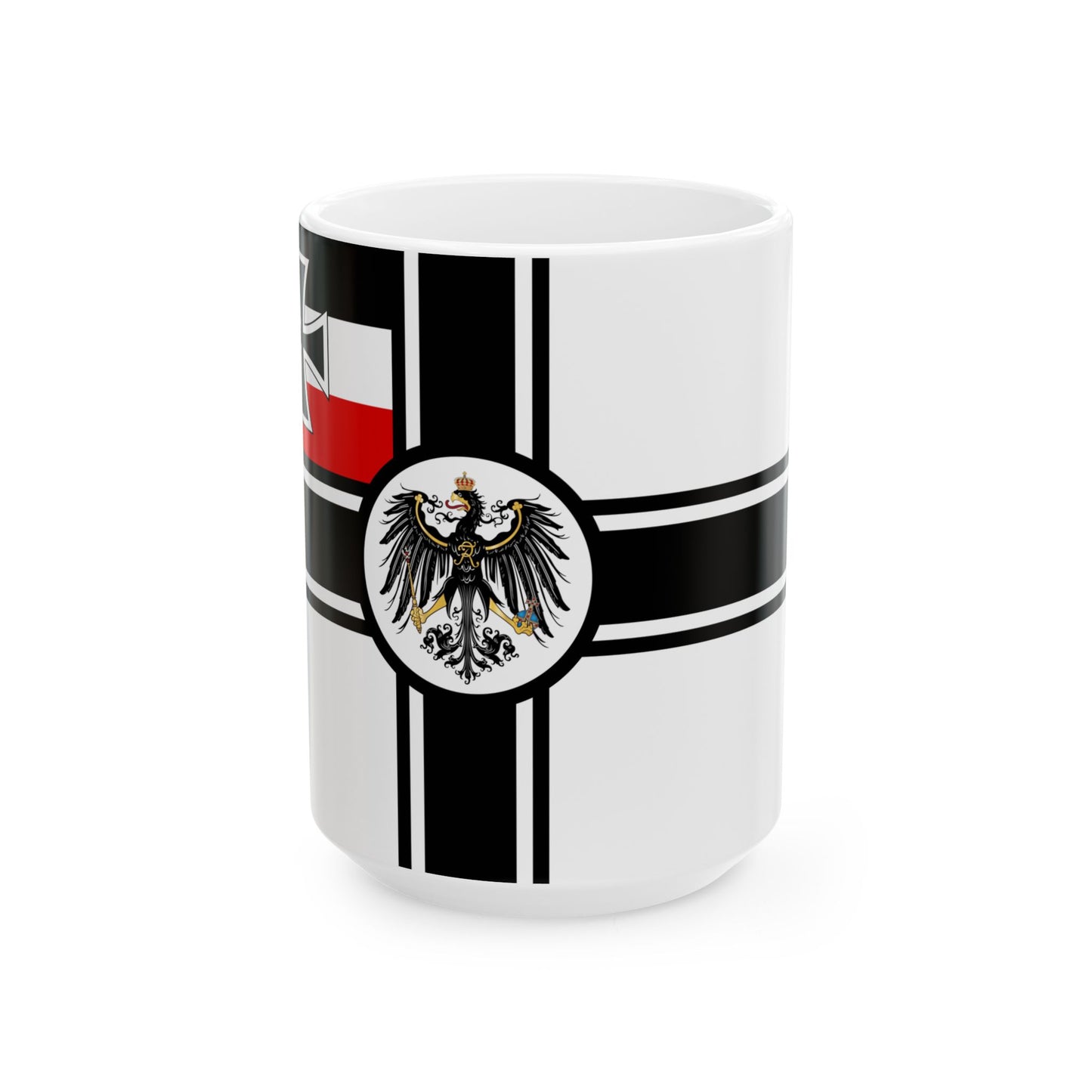 War Ensign of Germany 1903-1918 Flaggenbuch (Germany) White Coffee Mug-15oz-Go Mug Yourself
