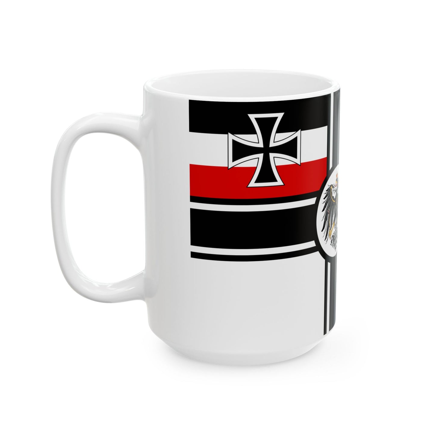 War Ensign of Germany 1903-1918 Flaggenbuch (Germany) White Coffee Mug-Go Mug Yourself