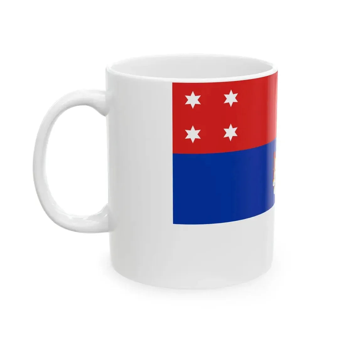 War Ensign of Serbia 1838 (Serbia) White Coffee Mug - Go Mug Yourself