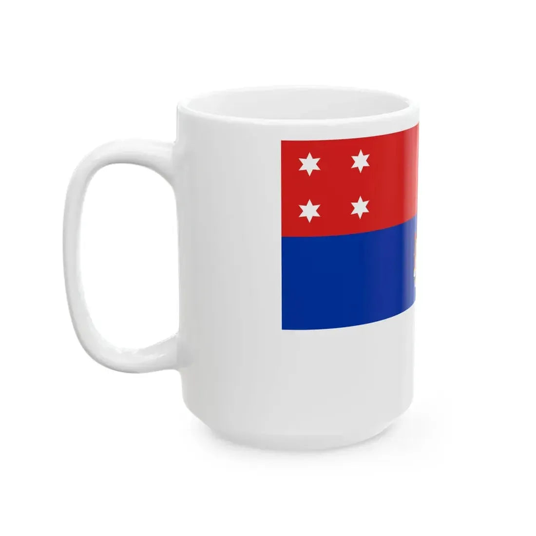 War Ensign of Serbia 1838 (Serbia) White Coffee Mug - Go Mug Yourself