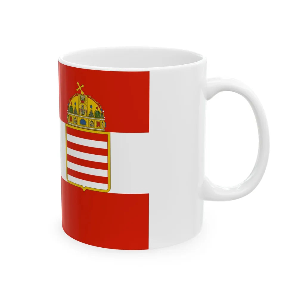 War flag of Austria-Hungary 1915-1918 (Austria) White Coffee Mug - Go Mug Yourself