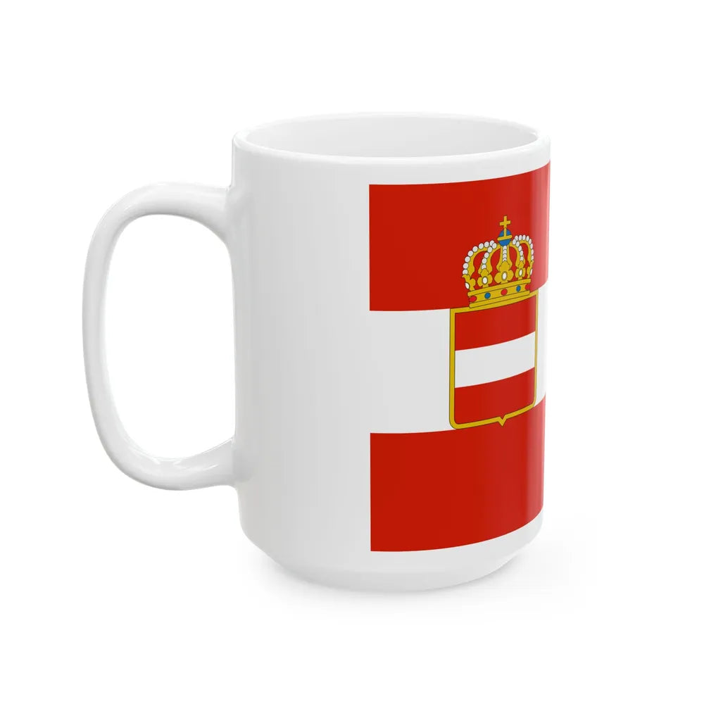 War flag of Austria-Hungary 1915-1918 (Austria) White Coffee Mug - Go Mug Yourself