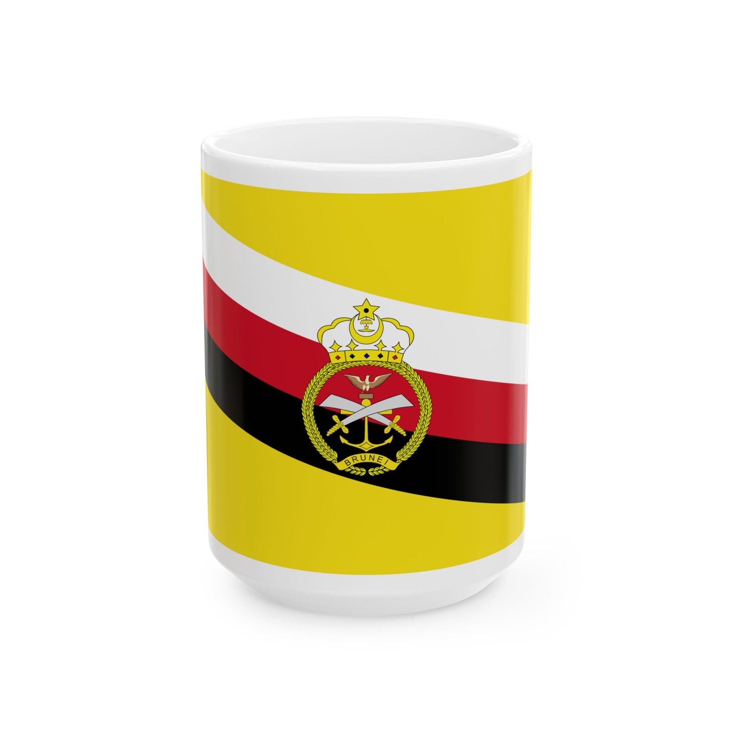 War Flag of Brunei (Brunei) White Coffee Mug-15oz-Go Mug Yourself
