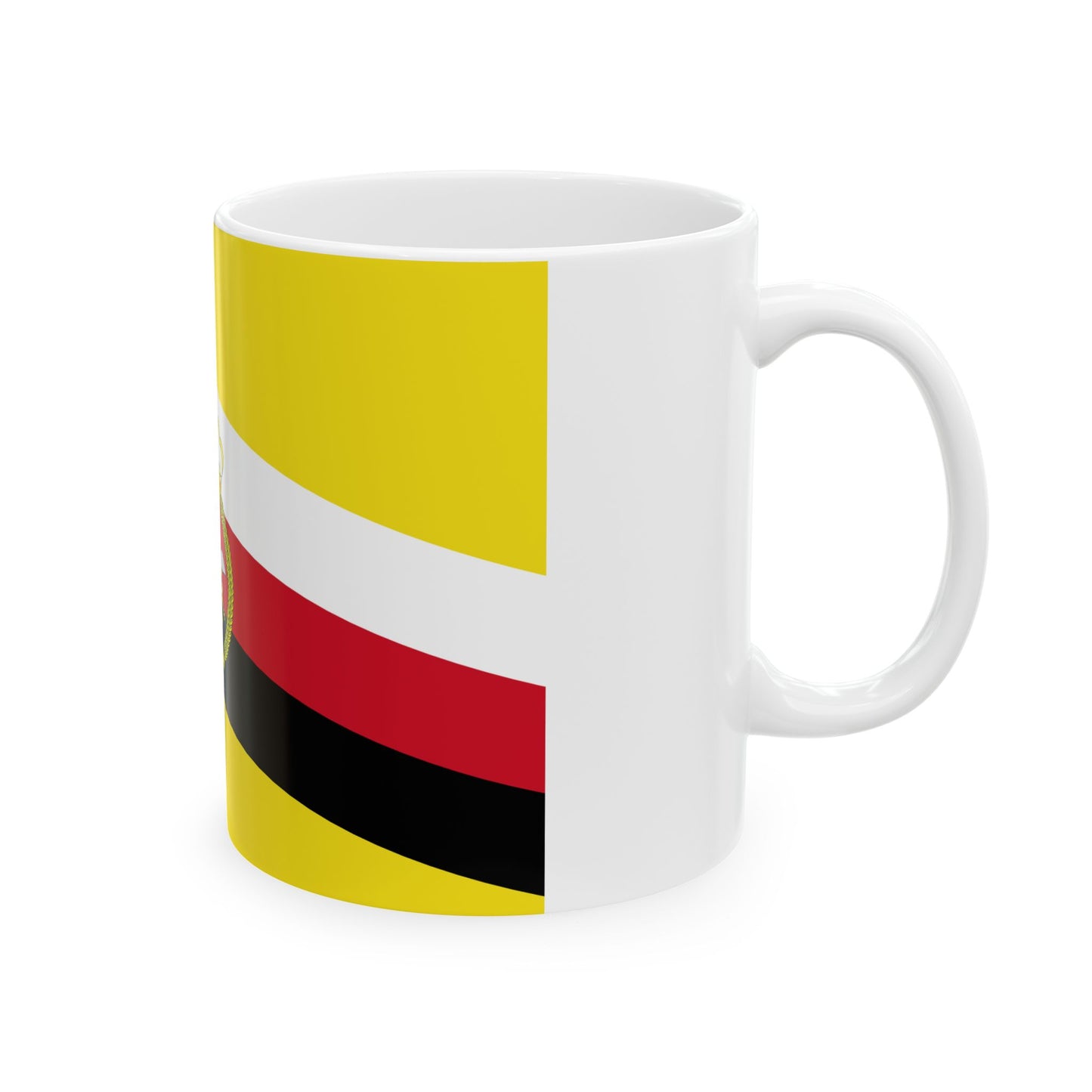 War Flag of Brunei (Brunei) White Coffee Mug-Go Mug Yourself
