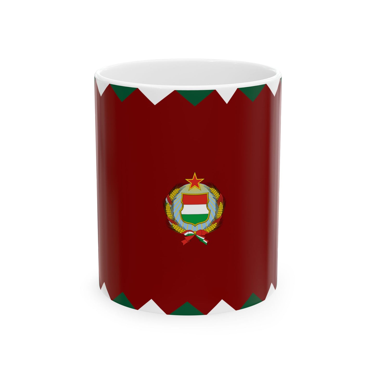 War Flag of Hungary 1957-89 (Hungary) White Coffee Mug-11oz-Go Mug Yourself