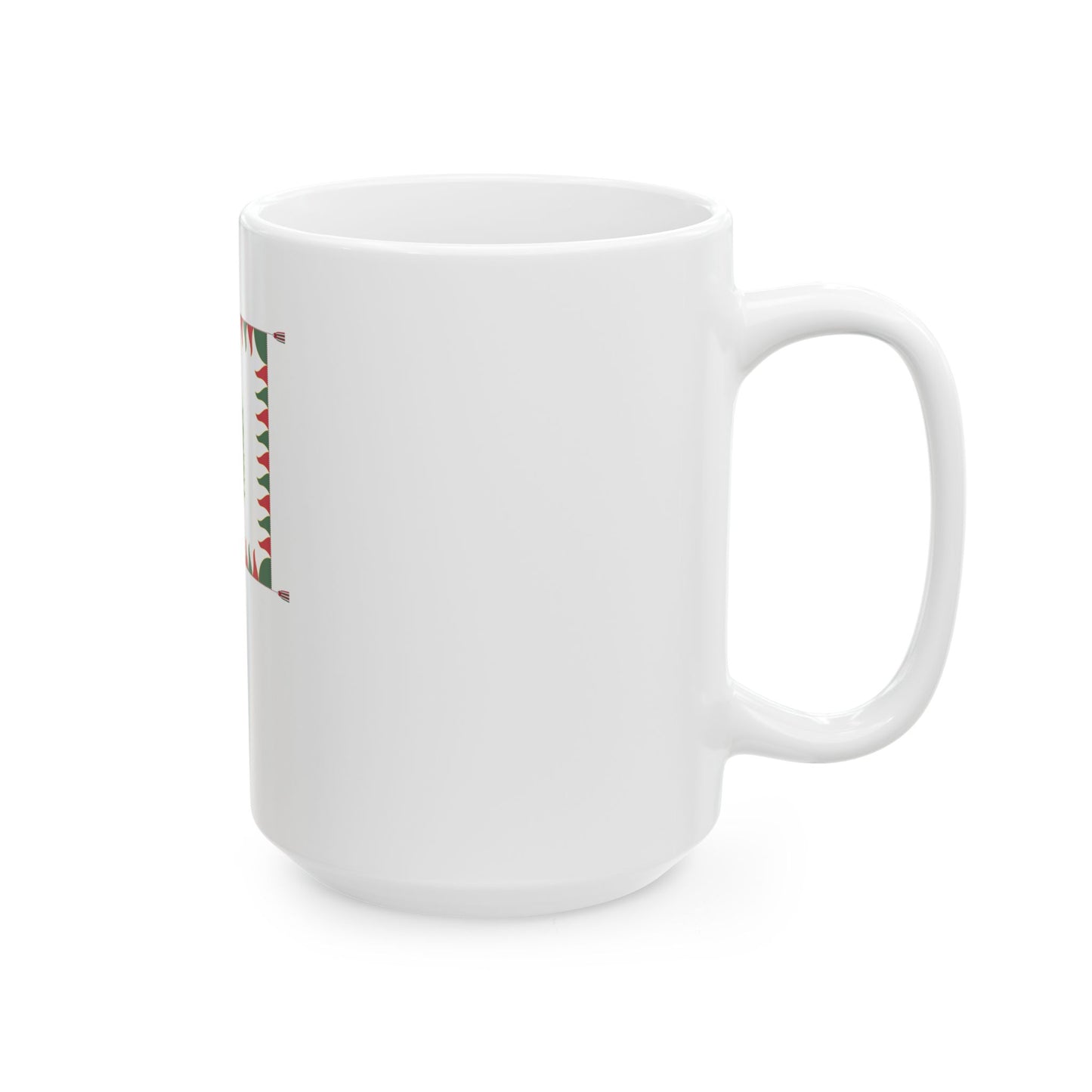 War Flag of Hungary with staff (Hungary) White Coffee Mug-Go Mug Yourself