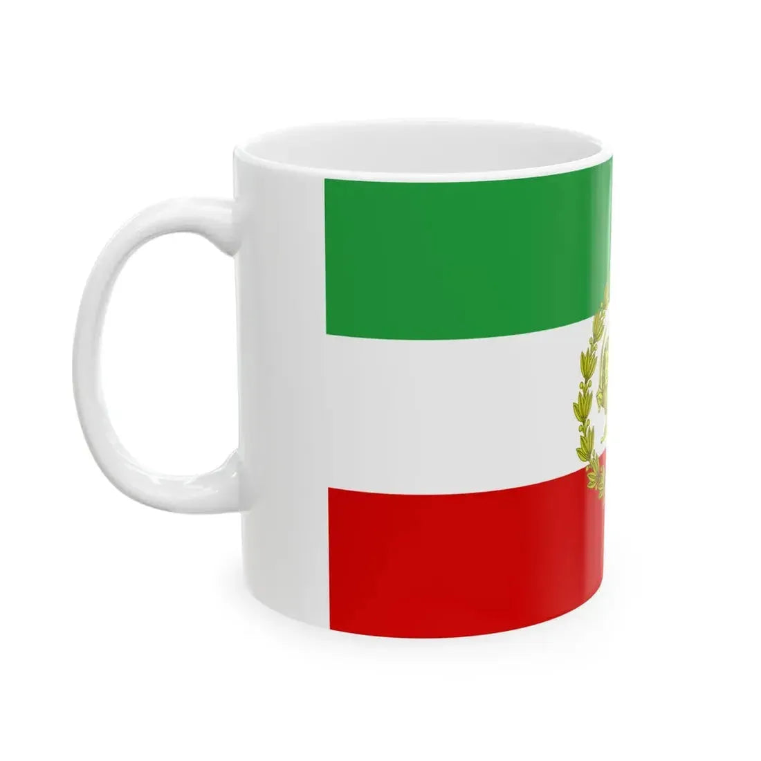 War flag of Iran 1925-1979 (Iran) White Coffee Mug - Go Mug Yourself