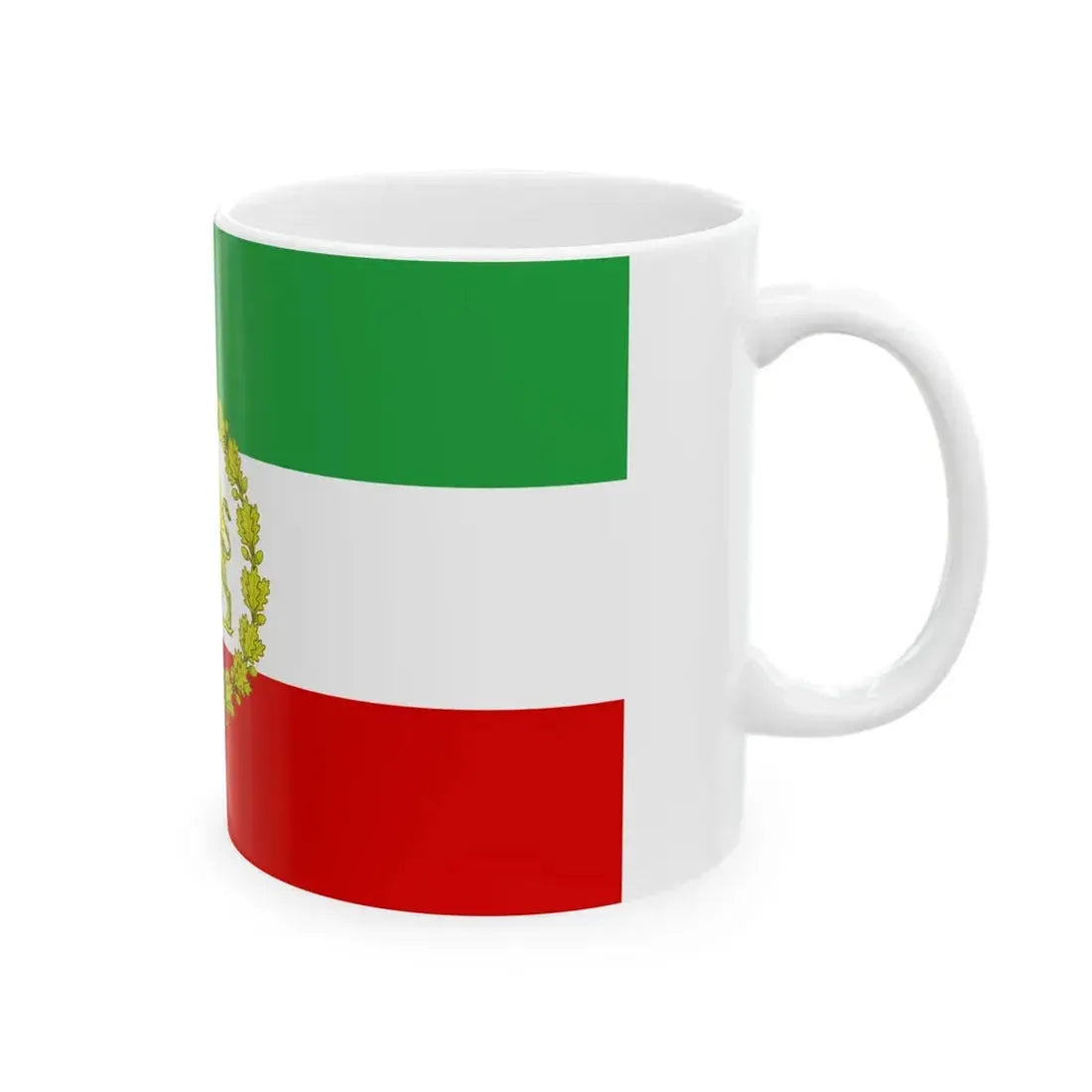 War flag of Iran 1925-1979 (Iran) White Coffee Mug - Go Mug Yourself