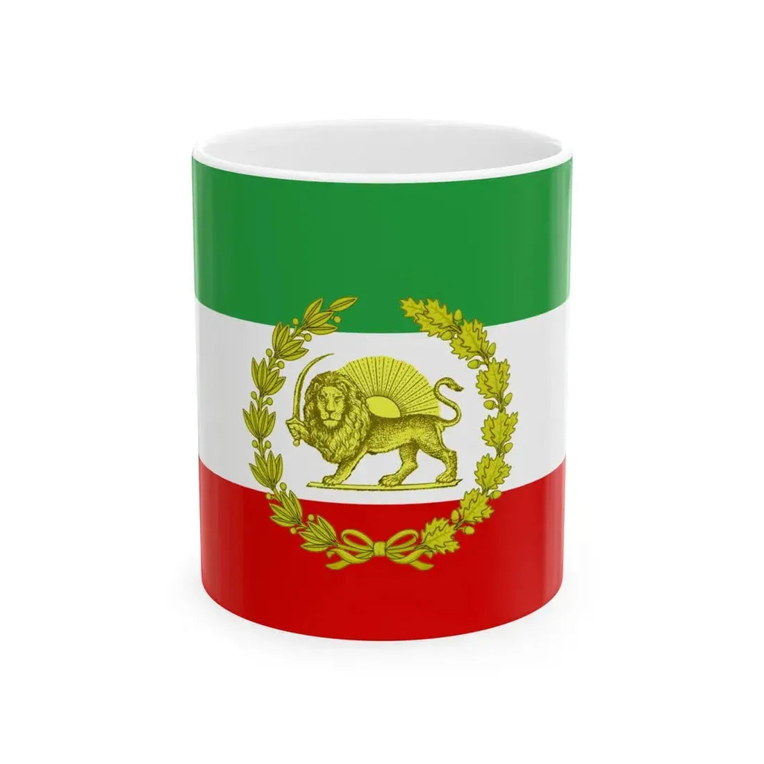War flag of Iran 1979-1980 (Iran) White Coffee Mug 11oz - Go Mug Yourself
