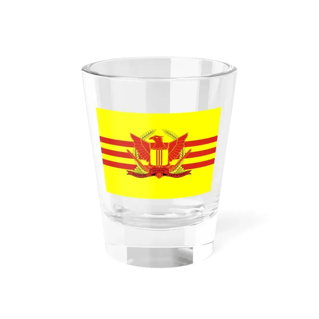 War flag of South Vietnam (Vietnam) Shot Glass 1.5oz 1.5oz - Go Mug Yourself