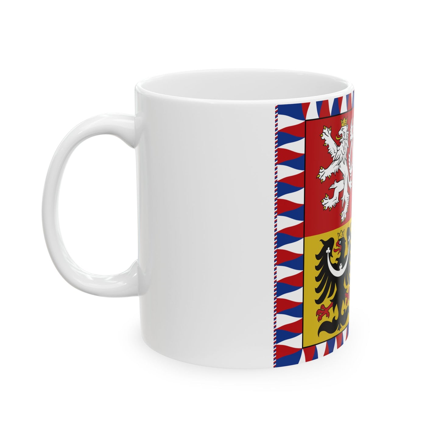War Flag of the Czech Republic (Czech Republic) White Coffee Mug-Go Mug Yourself