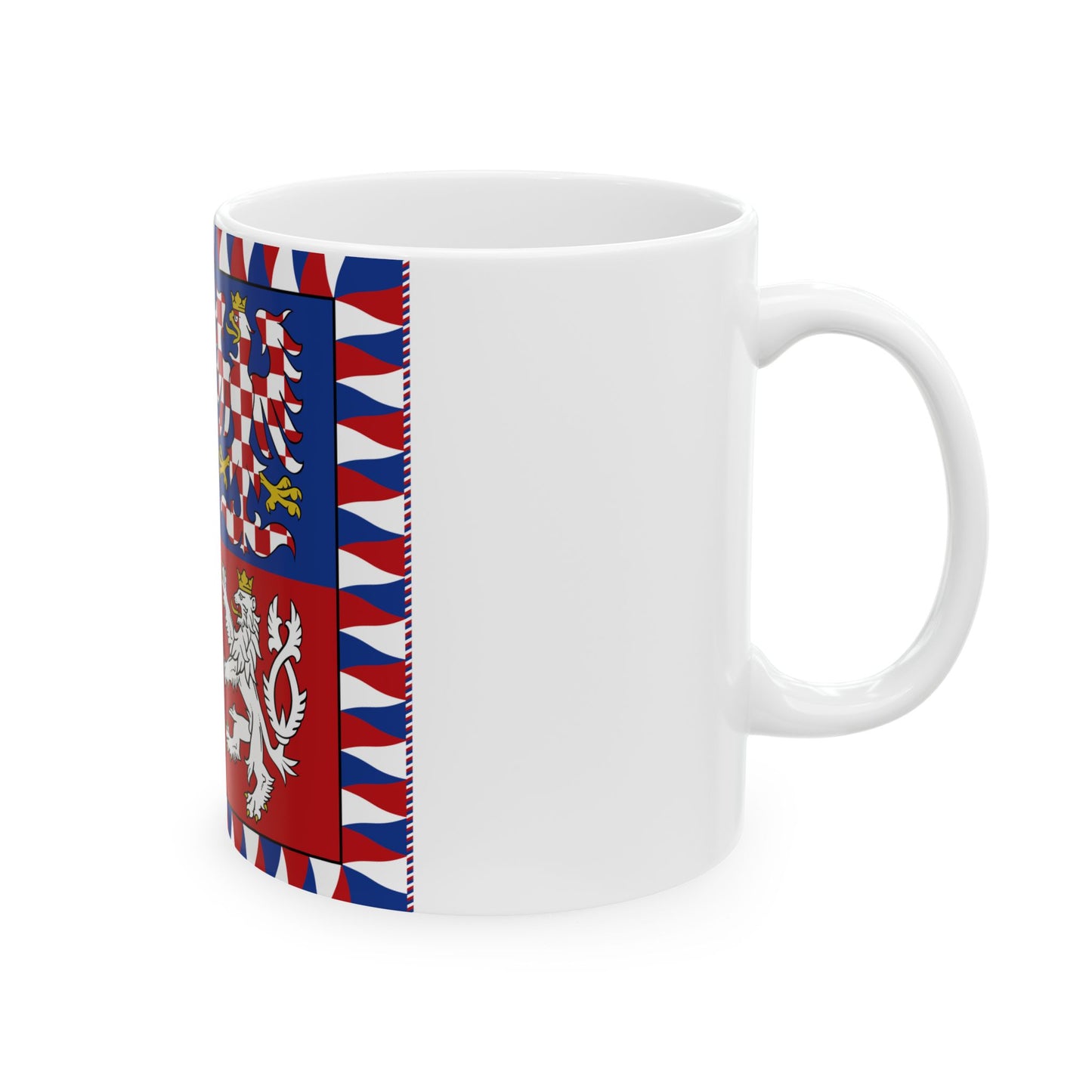 War Flag of the Czech Republic (Czech Republic) White Coffee Mug-Go Mug Yourself