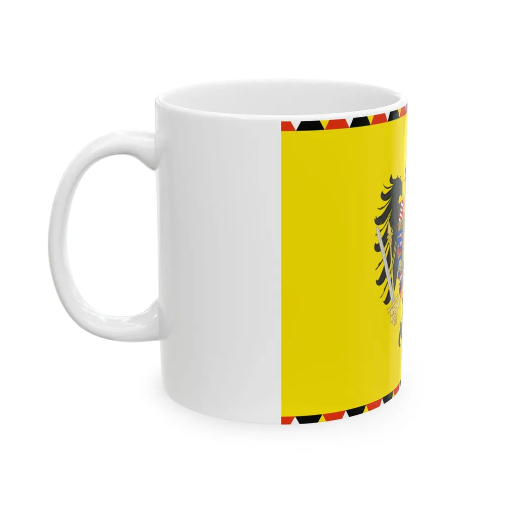 War flag of the Habsburg Empire variant (Austria) White Coffee Mug - Go Mug Yourself