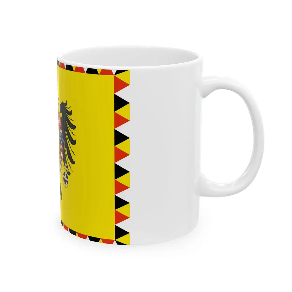 War flag of the Habsburg Empire variant (Austria) White Coffee Mug - Go Mug Yourself