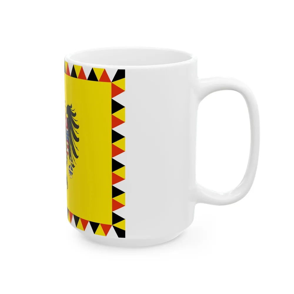 War flag of the Habsburg Empire variant (Austria) White Coffee Mug - Go Mug Yourself
