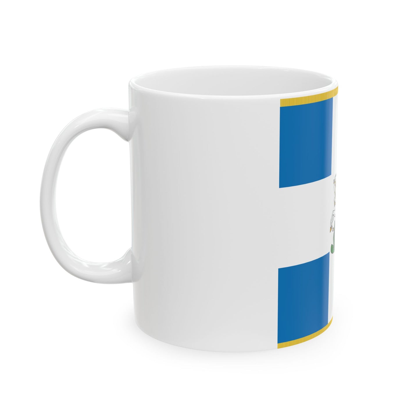 War flag of the Hellenic Army (Greece) White Coffee Mug-Go Mug Yourself
