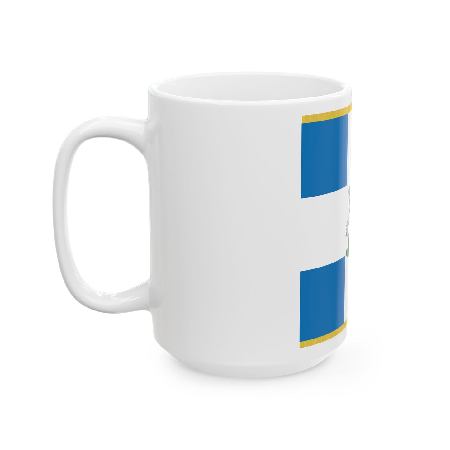 War flag of the Hellenic Army (Greece) White Coffee Mug-Go Mug Yourself