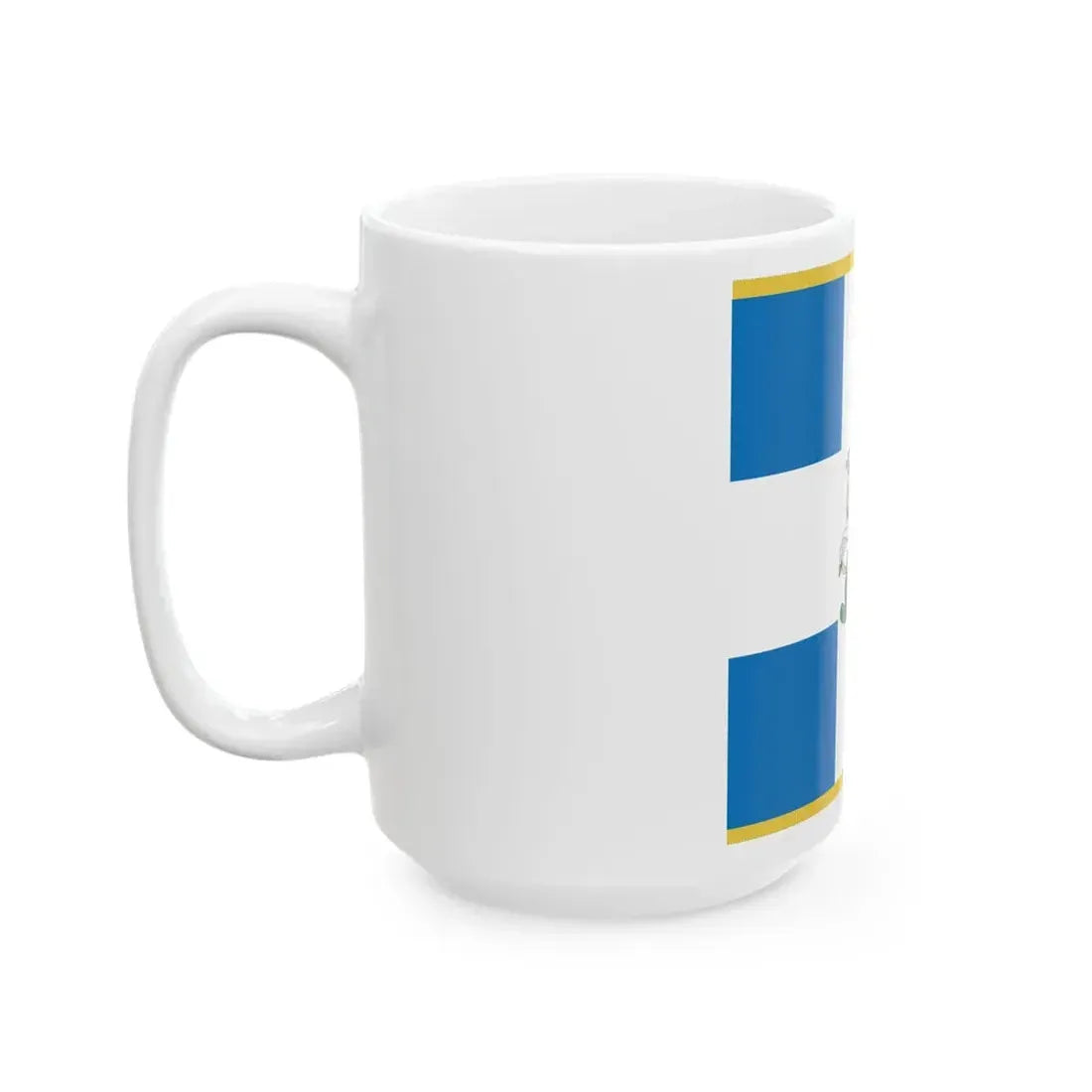 War flag of the Hellenic Army (Greece) White Coffee Mug - Go Mug Yourself
