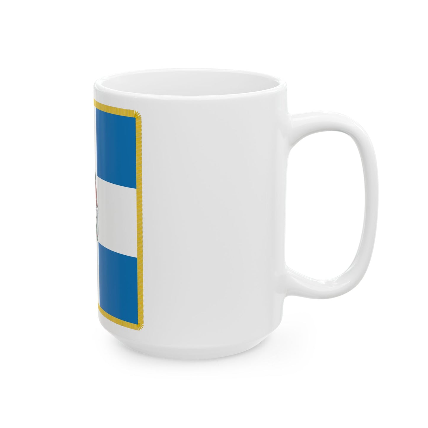 War flag of the Hellenic Army (Greece) White Coffee Mug-Go Mug Yourself