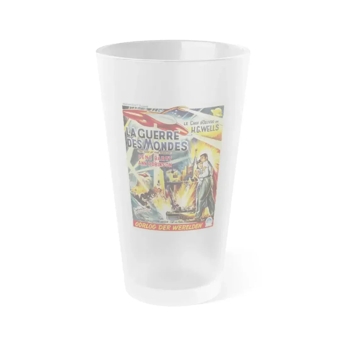 WAR OF THE WORLDS (BELGIAN) 1953 Movie Poster - Frosted Pint Glass 16oz 16oz Frosted - Go Mug Yourself