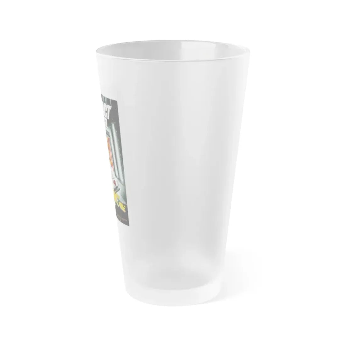 WARNING SIGN (FRENCH) 1985 Movie Poster - Frosted Pint Glass 16oz - Go Mug Yourself