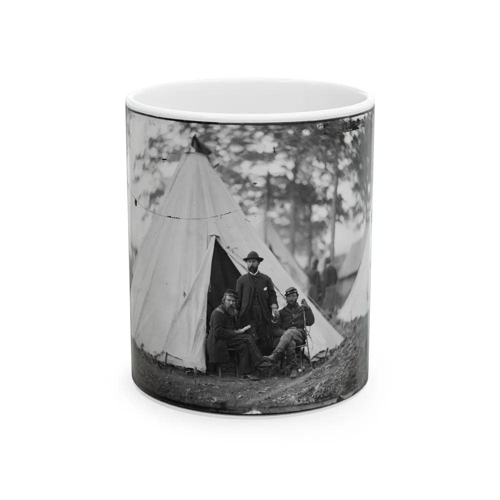 Warrenton, Va. Maj. Charles J. Whiting, Capt. James E. Harrison, And Capt. Wesley W. Owens Of The 5th U.S. Cavalry (U.S. Civil War) White Coffee Mug-11oz-Go Mug Yourself