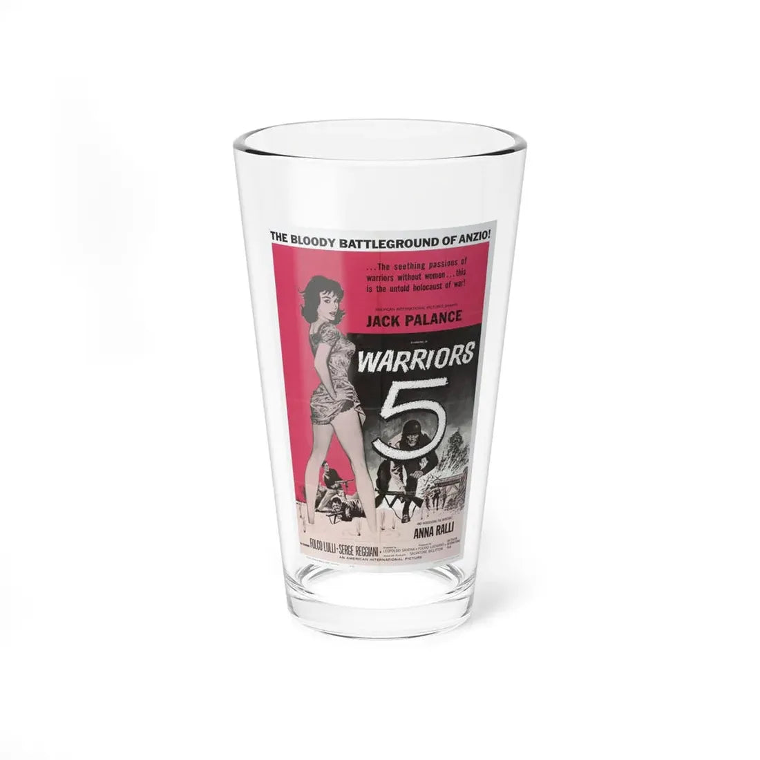 WARRIORS 5 1962 Movie Poster - Pint Glass 16oz 16oz - Go Mug Yourself