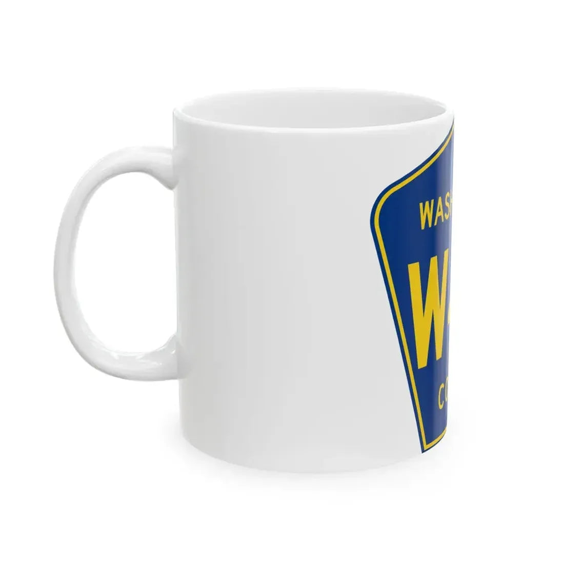 Washington County Route W40 IA (Iowa) (Road Sign) White Coffee Mug - Go Mug Yourself
