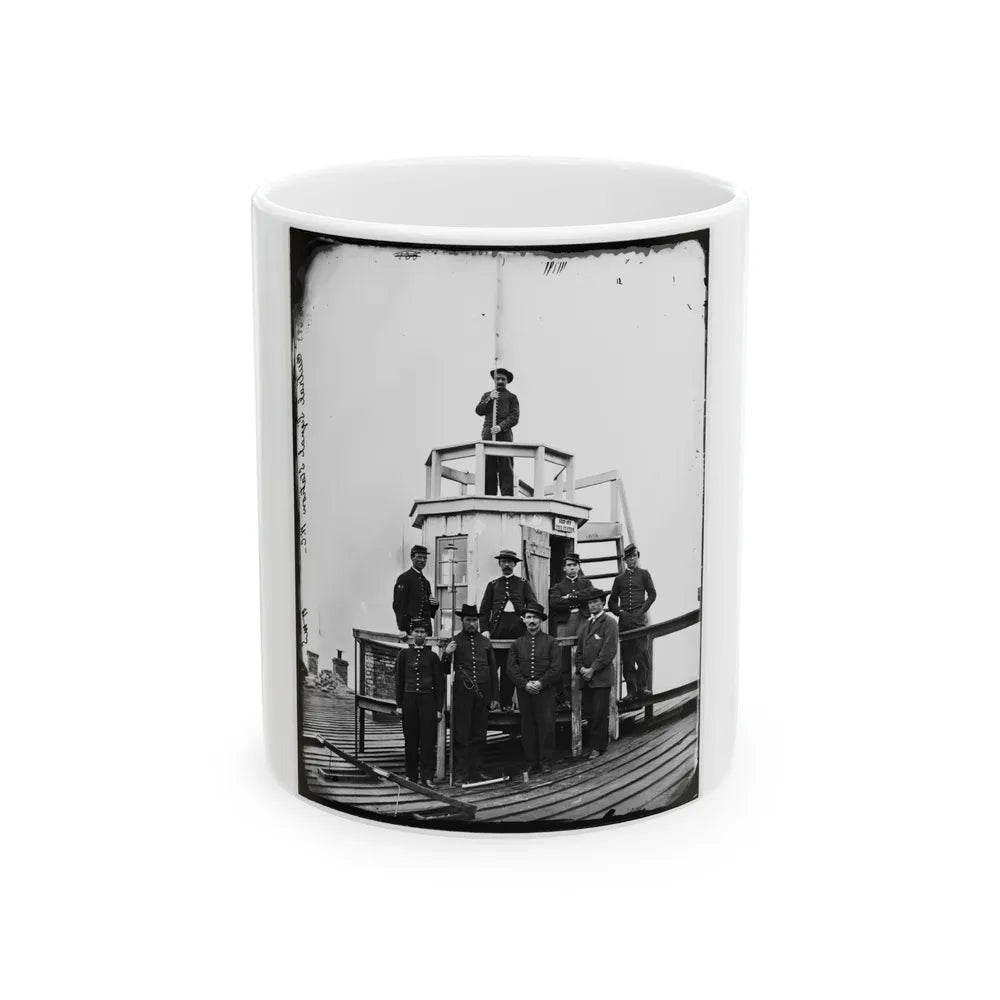 Washington, D.C. Central Signal Station, Winder Building, 17th And E Streets Nw, And Signal Corps Men (U.S. Civil War) White Coffee Mug-11oz-Go Mug Yourself