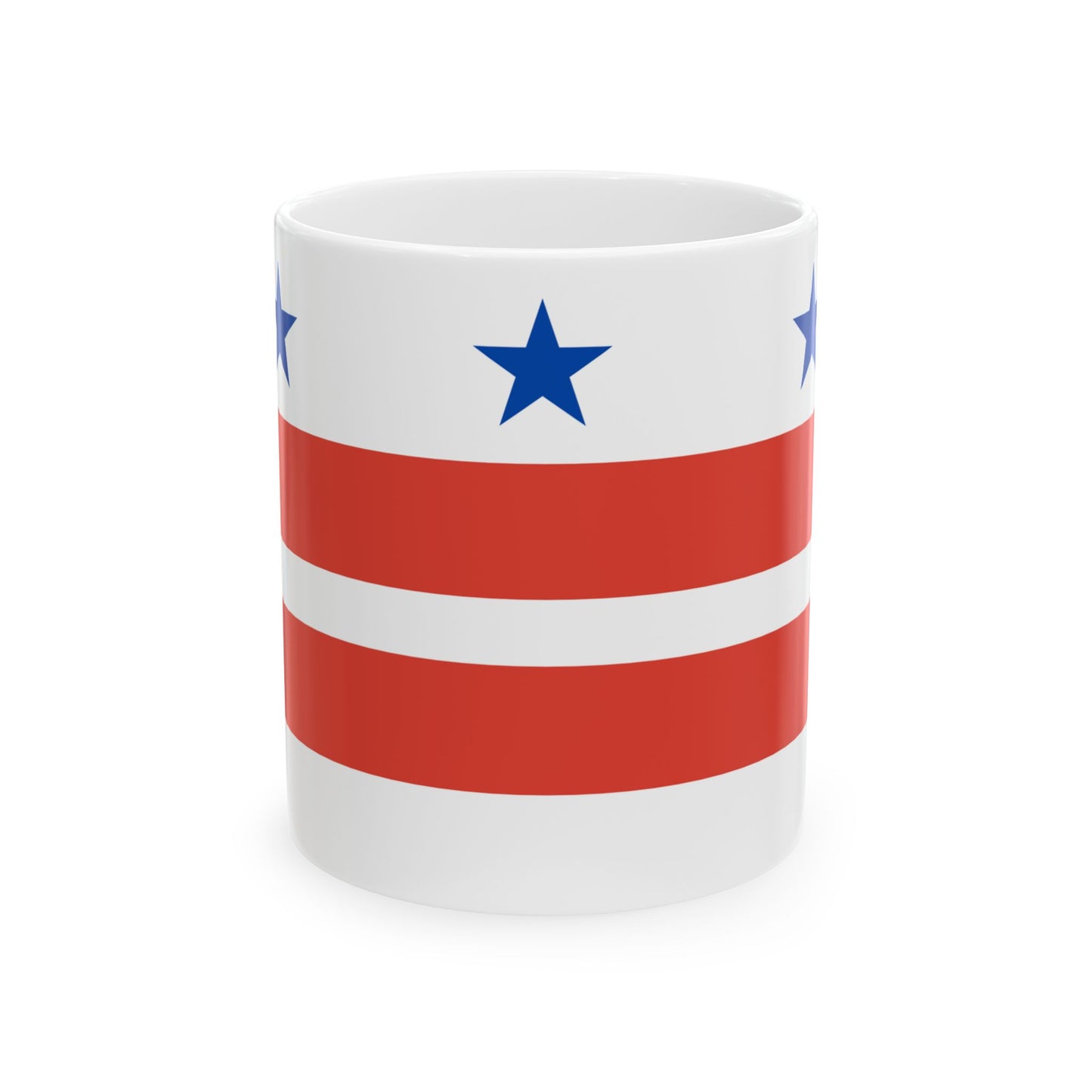 Washington D.C. Flag design Charles Dunn 1924 (United States) White Coffee Mug-11oz-Go Mug Yourself