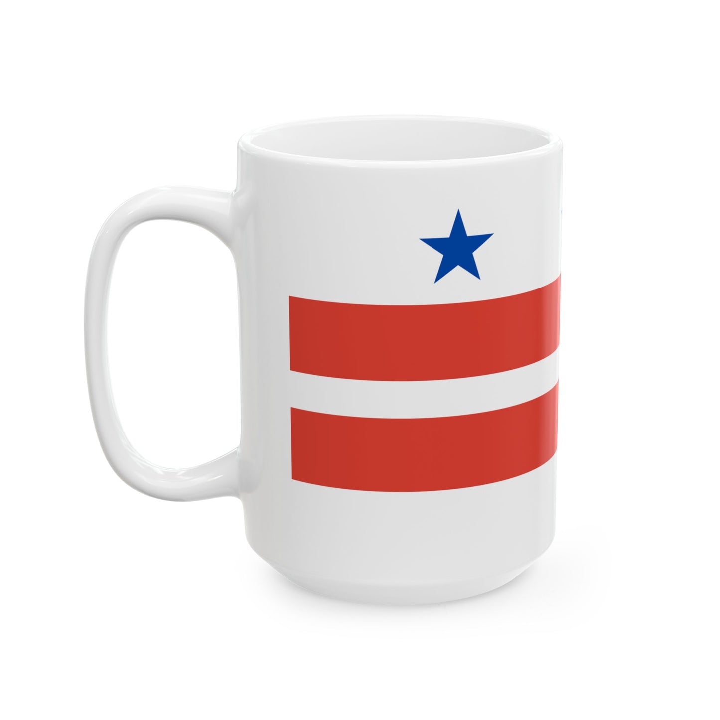 Washington D.C. Flag design Charles Dunn 1924 (United States) White Coffee Mug-Go Mug Yourself