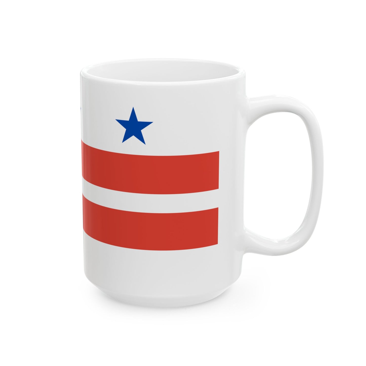 Washington D.C. Flag design Charles Dunn 1924 (United States) White Coffee Mug-Go Mug Yourself