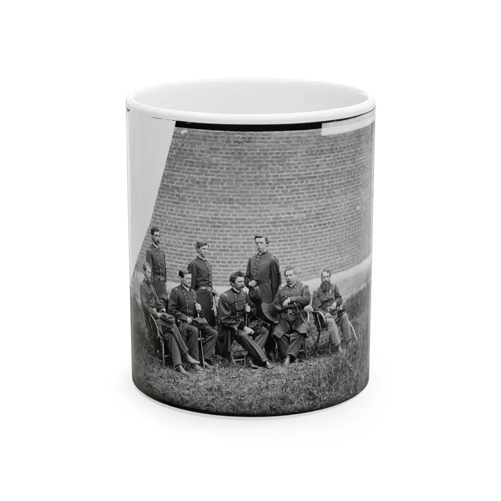 Washington, D.C. Gen. John F. Hartranft And Staff, Responsible For Securing The Conspirators At The Arsenal (U.S. Civil War) White Coffee Mug-11oz-Go Mug Yourself