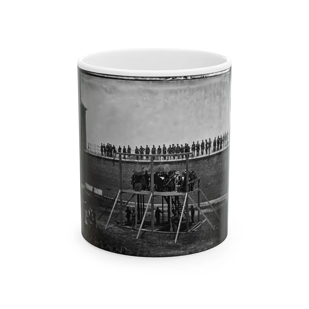 Washington, D.C. Gen. John F. Hartranft Reading The Death Warrant To The Conspirators On The Scaffold (U.S. Civil War) White Coffee Mug-11oz-Go Mug Yourself