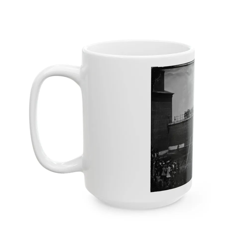 Washington, D.C. Gen. John F. Hartranft Reading The Death Warrant To The Conspirators On The Scaffold (U.S. Civil War) White Coffee Mug-Go Mug Yourself