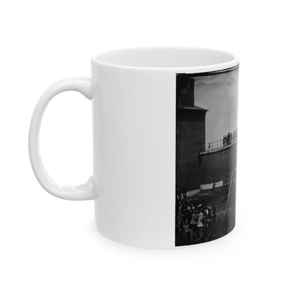 Washington, D.C. Gen. John F. Hartranft Reading The Death Warrant To The Conspirators On The Scaffold (U.S. Civil War) White Coffee Mug-Go Mug Yourself