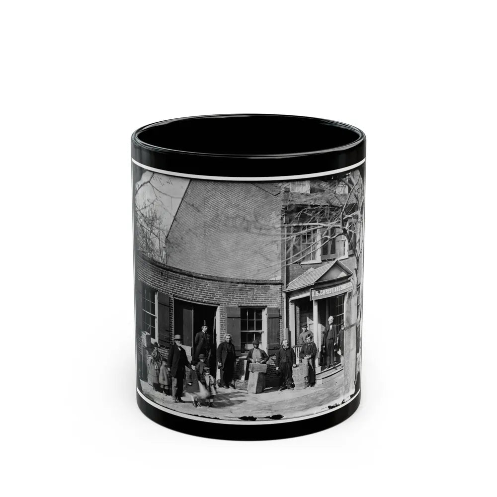 Washington, D.C. Group Before Office Of U.S. Christian Commission, 8th And H Sts. Nw (U.S. Civil War) Black Coffee Mug-11oz-Go Mug Yourself