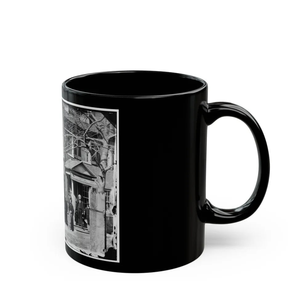 Washington, D.C. Group Before Office Of U.S. Christian Commission, 8th And H Sts. Nw (U.S. Civil War) Black Coffee Mug-Go Mug Yourself