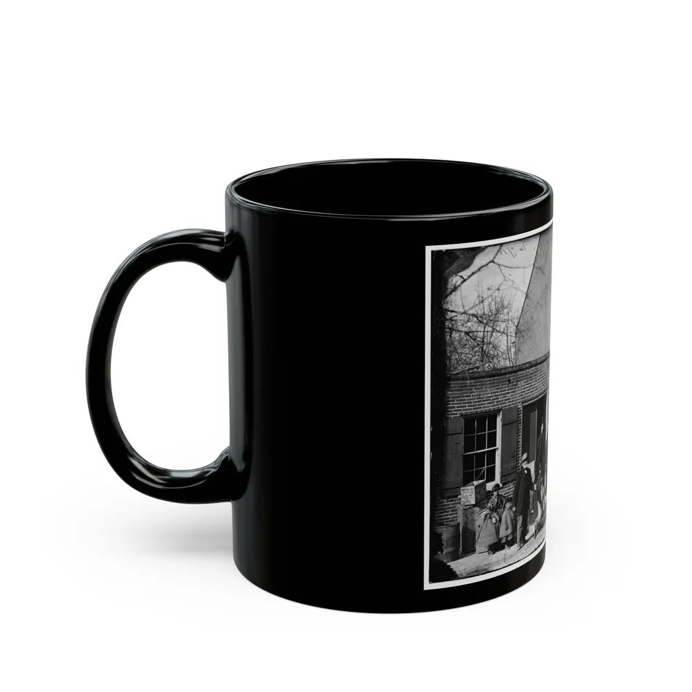 Washington, D.C. Group Before Office Of U.S. Christian Commission, 8th And H Sts. Nw (U.S. Civil War) Black Coffee Mug-Go Mug Yourself