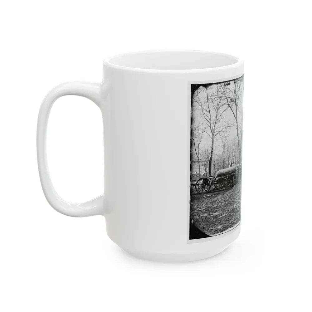 Washington, D.C. Park Of Wiard Guns At The Arsenal; H.L. Stuart, Nathaniel P. Willis, And Gen. Daniel E. Sickles At Right (U.S. Civil War) White Coffee Mug-Go Mug Yourself